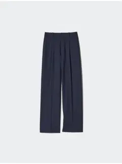 タックワイドパンツ ストライプ ネイビー S