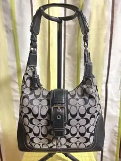 【美品】COACH コーチソーホー　シグネチャージャカード　ショルダー　Y2K