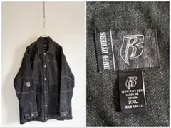 希少 ビンテージ RUFF RIDERS ブラックデニムジャケット ビッグサイズ