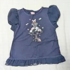 メゾピアノ プリンセスドレスモチーフフリルTシャツ 130cm