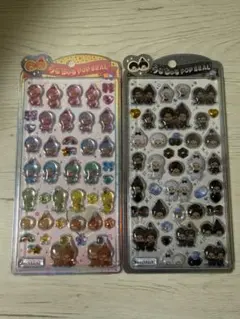 【正規品】うるちゅるポップシール　モンチッチ　白黒　カラフル