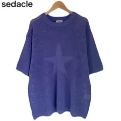セダクル　メッシュ　あみあみ　重ね着　パープル　レディース　Tシャツ　半袖　Mのサムネイル