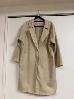 【美品】ベージュ ロングコート チェスターコート ゆったり シンプル 通勤