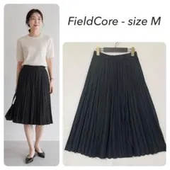 FieldCore ワークマン プリーツスカート ロング M 黒 撥水 はっ水のサムネイル