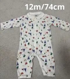 PETIT BATEAU ロンパース 74cm パリ　長袖　エッフェル　フランスのサムネイル
