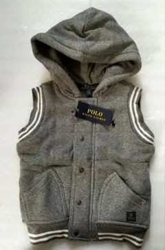Polo Ralph Lauren フード付きベスト 3T グレー