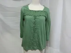 marie claire bis 七分袖 チュニック Mサイズ グリーン