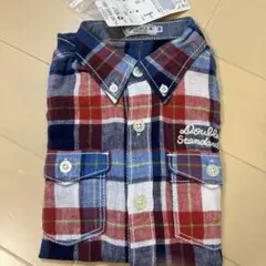 DOUBLE.B チェック柄 長袖シャツ 130