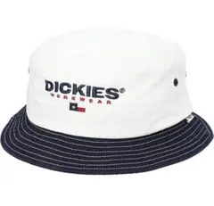 DICKIES バケットハット ホワイト/ネイビー　新品未使用