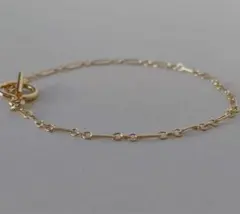 ブレスレット 10金 17cm 中空 フィガロ チェーンブレスレットK10 新品 ブレスレット 10金 17cm 中空 フィガロ チェーンブレスレットK10 新品