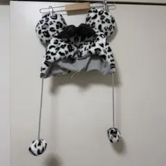 ディズニー ファンキャップ ヒョウ柄 白黒