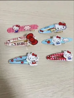 週末限定　ハローキティ ヘアクリップ ヘアピン6個セット
