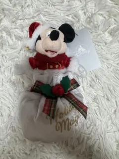 ミッキーマウス クリスマスぬいぐるみキーホルダー
