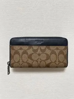 COACH シグネチャー ラウンドファスナー 長財布