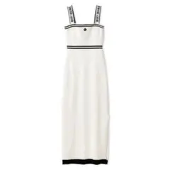 LILY BROWN MARY QUANT ロゴジャガードニットキャミワンピース