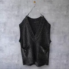 ★美品◆シップス◆ 〈手洗い可能〉ツイード金ボタンニットベスト