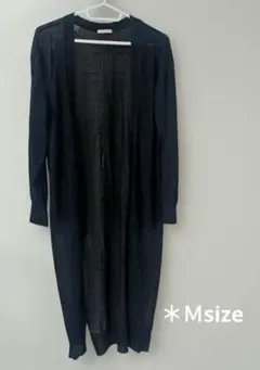 ＊GU＊　シアーロングカーディガン（長袖）　BLACK　Ｍサイズ