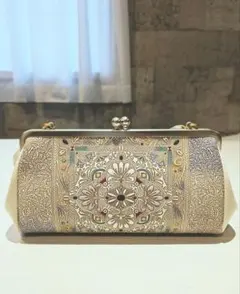 ♥♧♢♤perche 桜スタッズアクリル玉がま口長財布 ゴールド - メルカリ