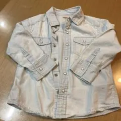 petit main 長袖シャツ 100サイズ　ライトブルー