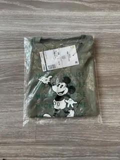 ミッキーマウス Tシャツ カーキ