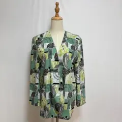 Run Robe 東京スタイル　総柄クラシックカーディガンブラウス11 レトロ