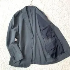 GU ウォッシャブルテーラードジャケット グレー メンズ XL
