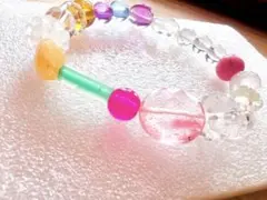 ゆったりサイズマルチカラー天然石ブレスレット♡開運！ - メルカリ