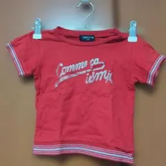 コムサイズム キッズ ロゴ半袖Tシャツ 赤 95cm 古着のサムネイル