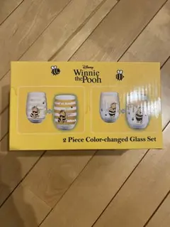 新品！Winnie the Pooh 色変化ガラスコップセット 2個