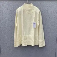 3108タグ付訳あり品！【リャバコット】M-L♡タートルネックニット ビジュー