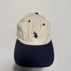 US POLO ASSN. ベージュネイビーキャップ