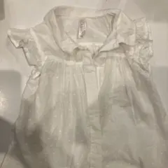 ELFINDOLL CLASSIC ホワイト ドビー織り フリル袖 ワンピース