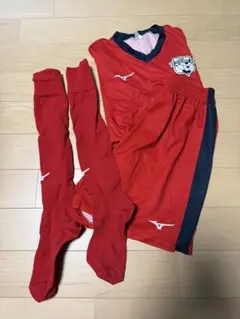 城西大学　ミズノ サッカーユニフォーム 上下セット ソックスのサムネイル