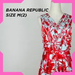 BANANA REPUBLIC 花柄ノースリーブワンピース M【294】