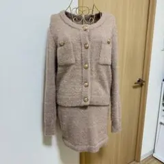 GRL　ラメニット セットアップ カーディガン スカート