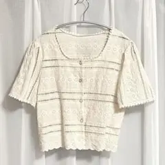 半袖レーストップス　Lサイズ