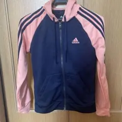 adidas ジップアップジャージ ネイビー/ピンク