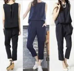 アパートバイローリーズ　サロペット　黒色