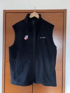 【美品】Columbia フリースベスト L 黒
