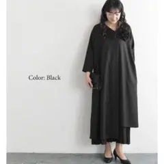 4 sii mill フォーシーミルVネックワンピース　オケージョン