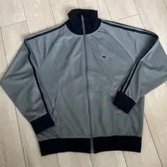Kappa トラックジャケット ジャージ グレー×ネイビー