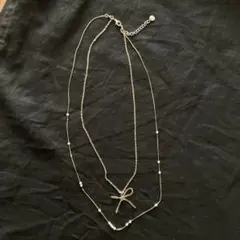 SOUP リボンモチーフ 2連ネックレス