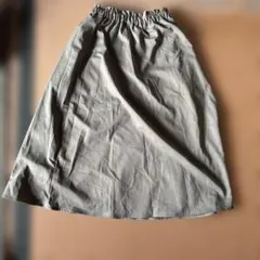 プードゥドゥ　カーキ　ギンガムチェック　スカート