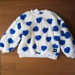 【新品】ハート柄 ボア トレーナー 110cm