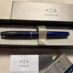 PARKER 万年筆 ブルー 専用ケース付きのサムネイル