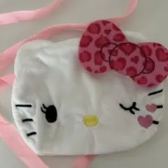 ハローキティ ヒョウ柄リボン ポシェット