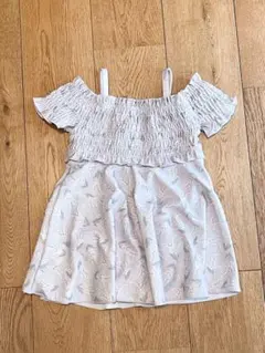 アプレレクール　スズラン柄　ワンピース水着　80センチ　ラベンダー