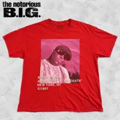 THE NOTORIOUS B.I.G. BIGGIE ラップTシャツ レッド