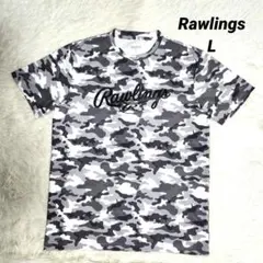 美品 野球 ローリングス 迷彩 カモフラ ホワイトxグレー Tシャツ L 速乾のサムネイル