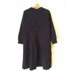 ショコラフィネローブ グリーンパークス ニットワンピース 紺 ネイビー